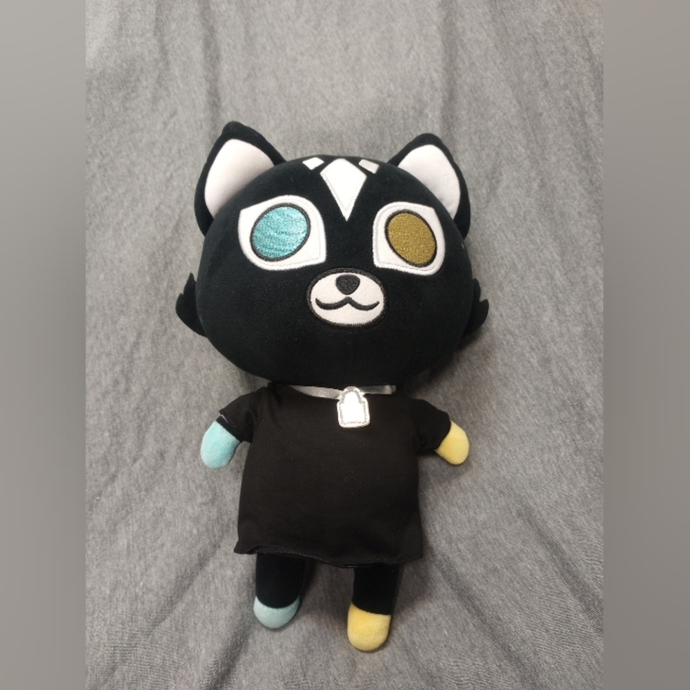 1999 Vintage Krew Plush KF Teddy Black Cat With Shirt 14"